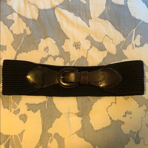 Rugby black fabric belt